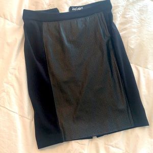 Lord & Taylor black vegan leather skirt
